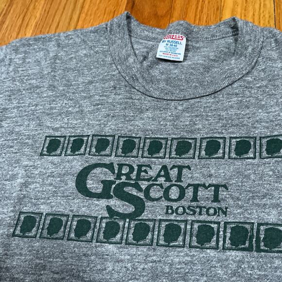 Vintage 80s Great Scott Music Venue T-Shirt USA Made Boston History! Allston - Picture 3 of 9